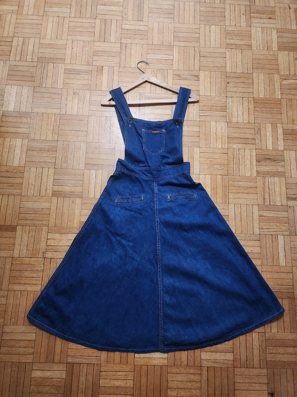 Women’s Denim Pinafore Midi Dress - Landlubber 1970's